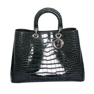 Christian Dior diorissimo original calfskin leather bag 44373 dark green - Click Image to Close